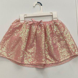 Garanimals 365 kids, Lined pink and gold chiff skirt, girls size 6